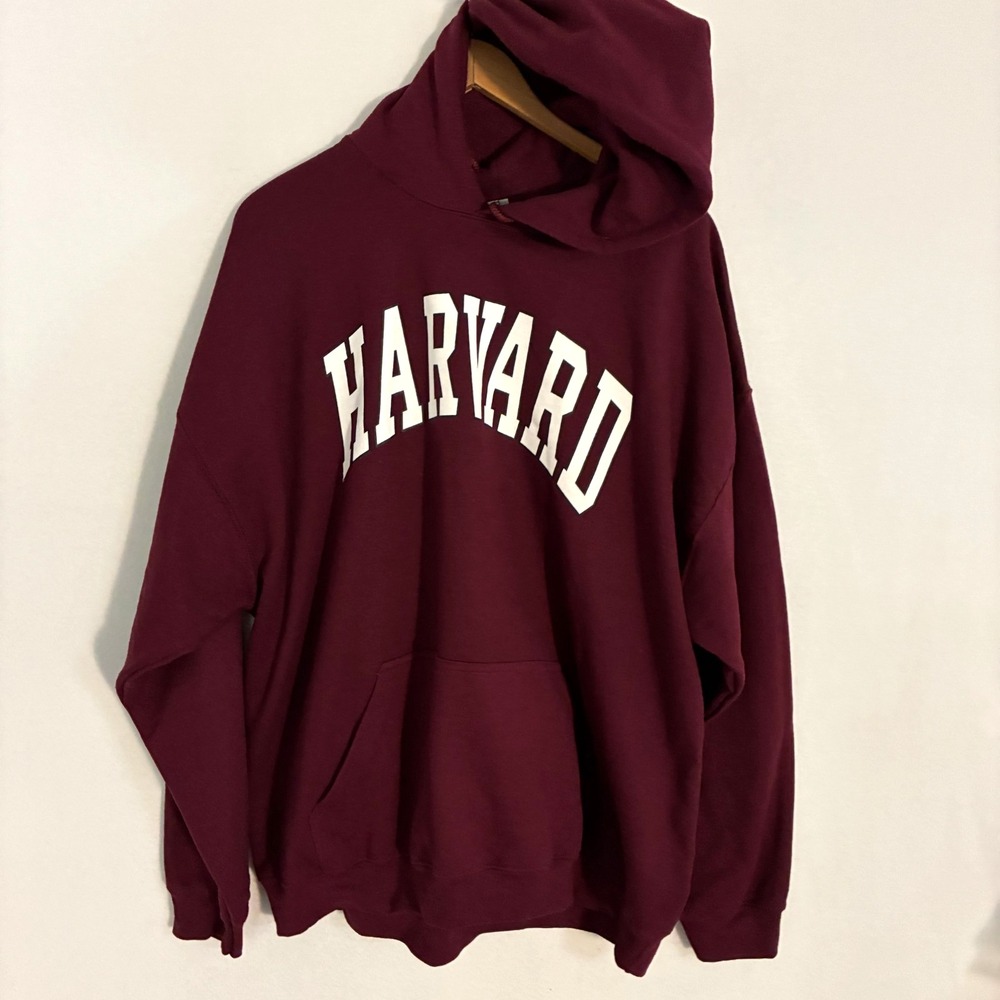 Harvard University Crimson Hoodie Men's 2XL Preppy Ivy Pullover Sweater
